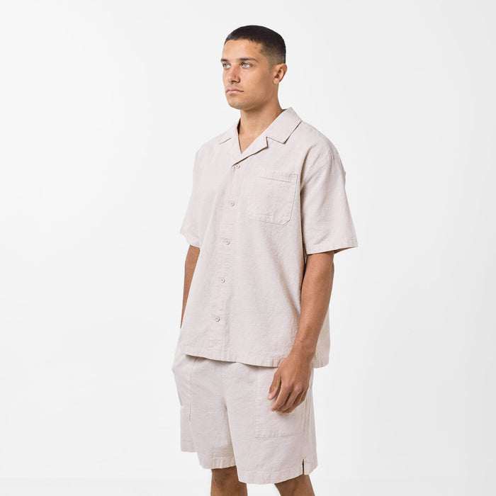 Men's  Stone Linen Twinset  FadedStore Front View