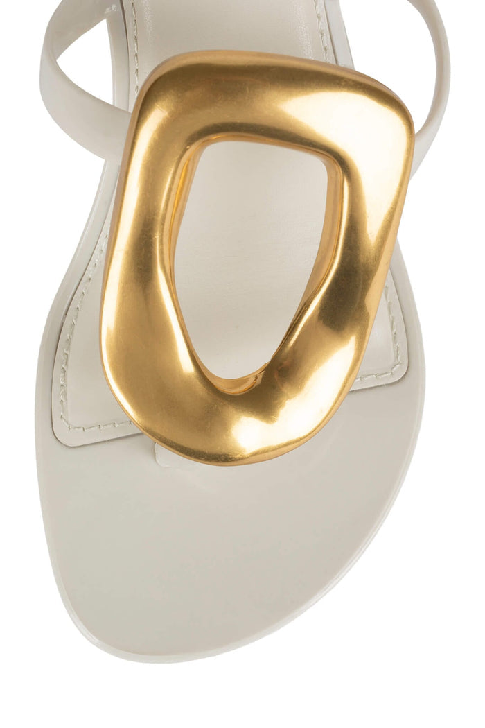 LINQ-UP-J Heeled Sandal Cream Gold