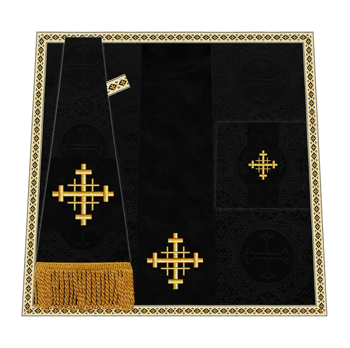 Damask / Jerusalem Cross / Black