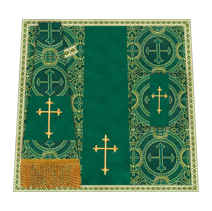 Liturgical Cross Embroidered Mass Set and braided trims