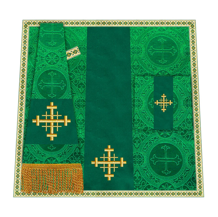 Damask / Jerusalem Cross / Green