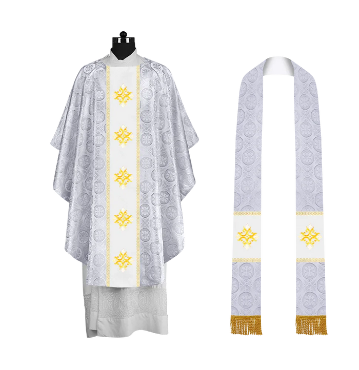 Damask / Designer Cross / White