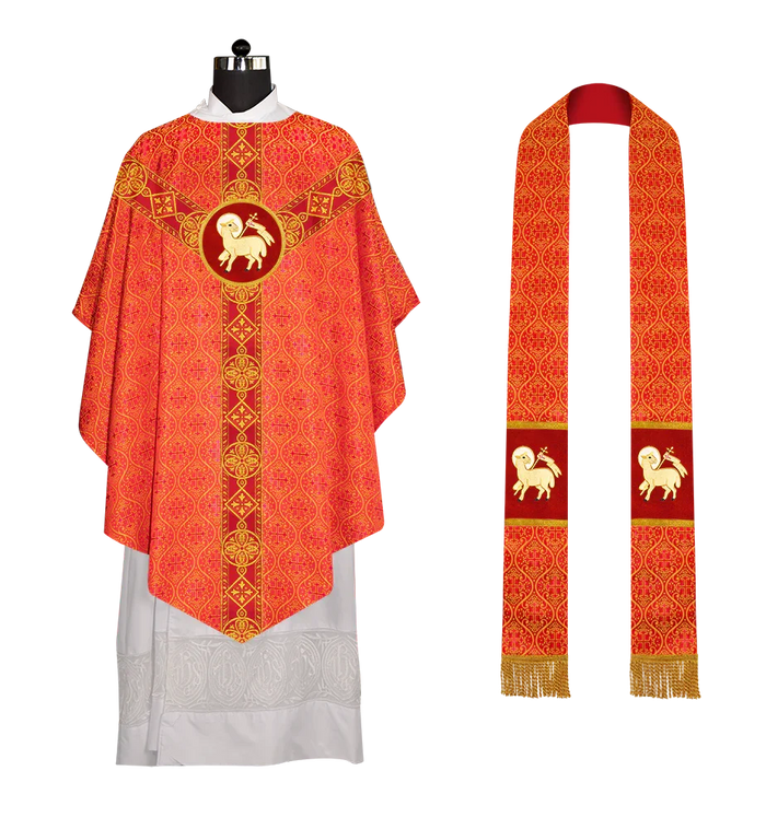 DIAMOND ORPHREY / LAMB / RED