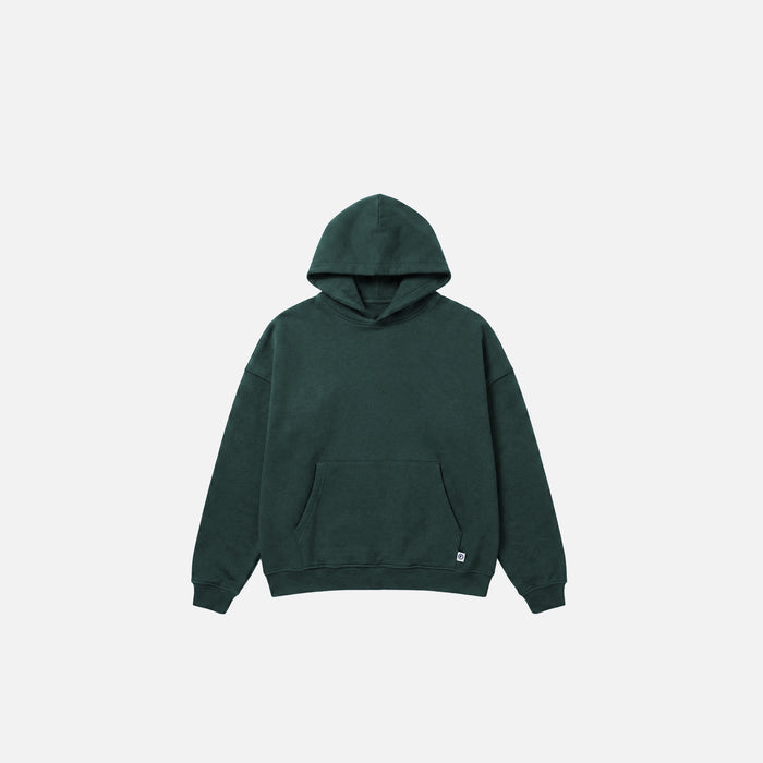 Loose Fit Cropped Hoodie | Forest Green