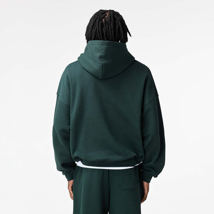 Loose Fit Cropped Hoodie | Forest Green