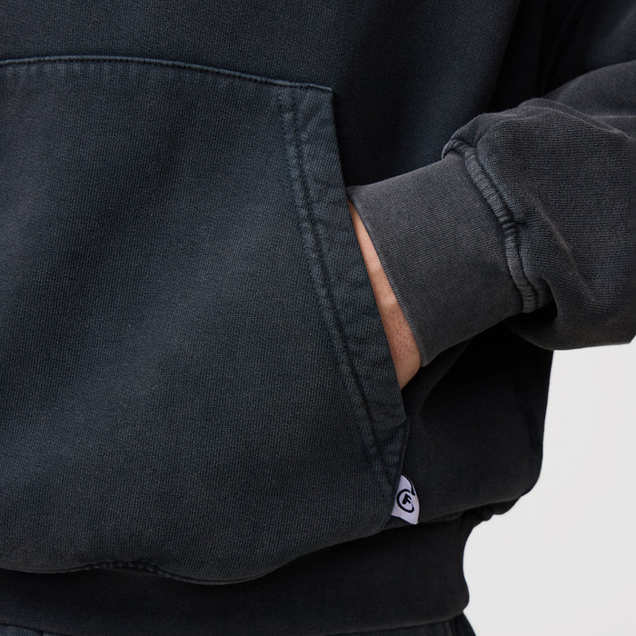 Loose Fit Cropped Tracksuit | Black Wash