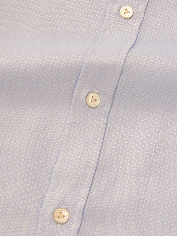 Matera Sky Solid Half Sleeve Semi Fit Semi Formal Two Ply Mercerized Cotton Shirt