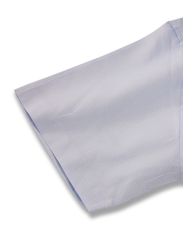 Matera Sky Solid Half Sleeve Semi Fit Semi Formal Two Ply Mercerized Cotton Shirt