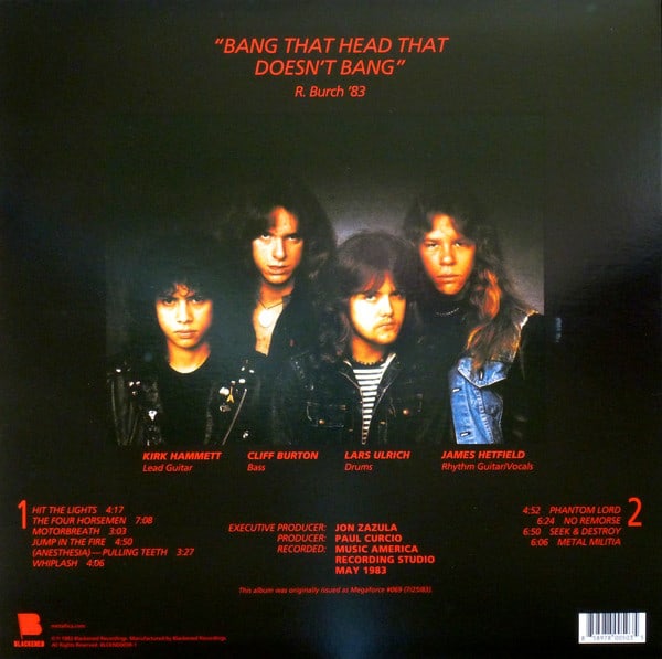 Metallica Kill ’Em All Debut Album