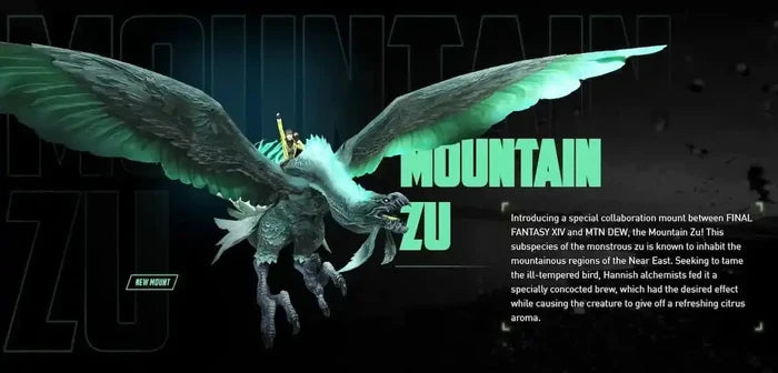 Mountain Zu - Final Fantasy FFXIV Mtn Dew Mount