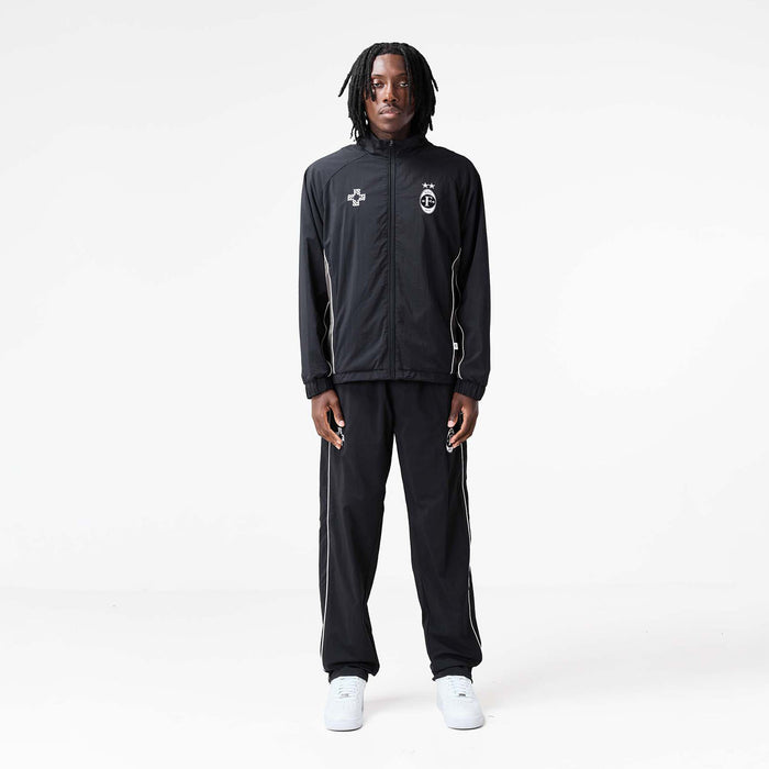Nylon Football Joggers | Black