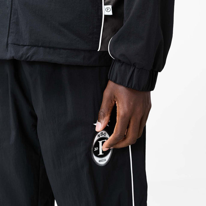 Nylon Football Joggers | Black