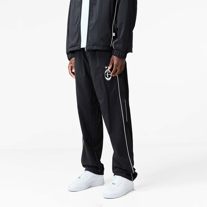 Nylon Football Joggers | Black