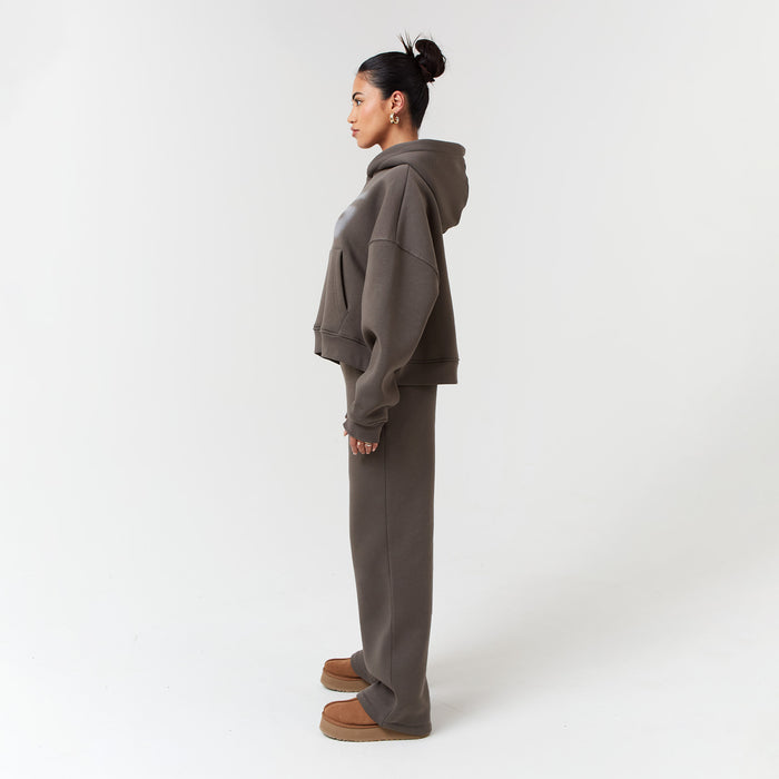 Open Hem Jogger | Brown