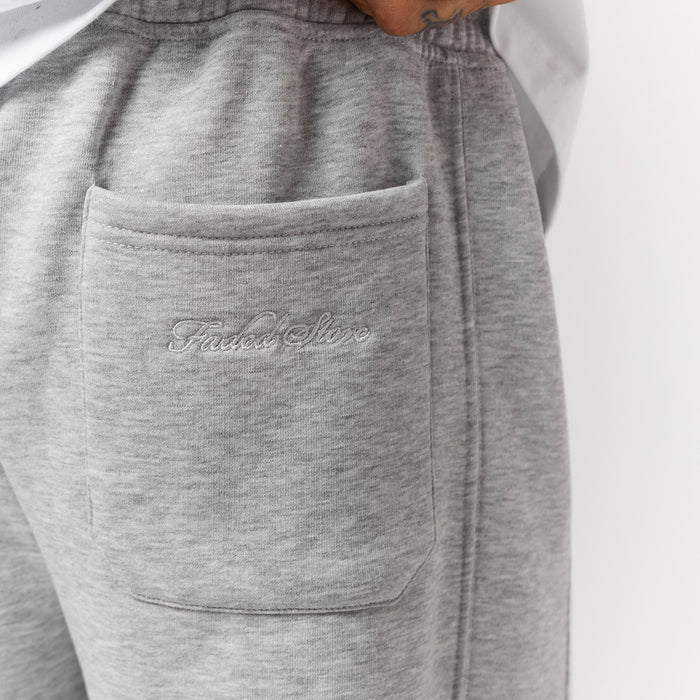 Open Hem Jogger | Grey Marl