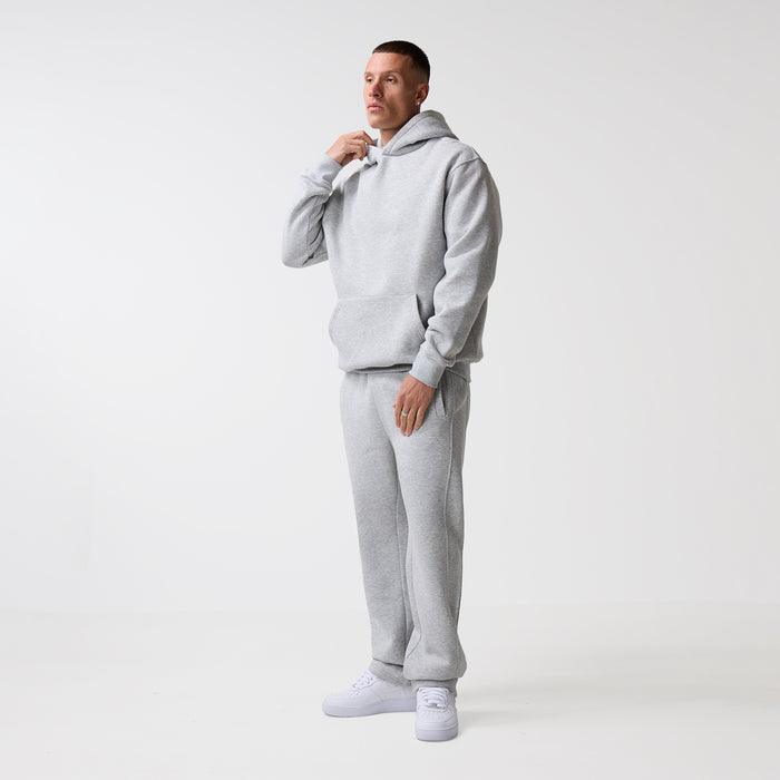 Open Hem Tracksuit | Grey Marl
