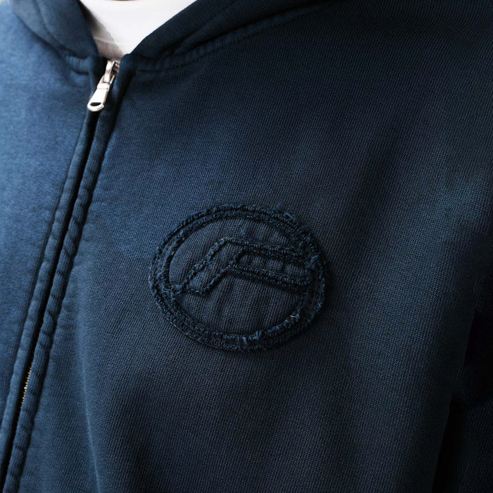 Oval Appliqué Hoodie | Washed Navy