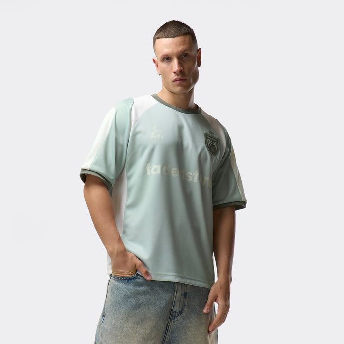 Panelled Football Jersey  |  Sun Fade Matcha