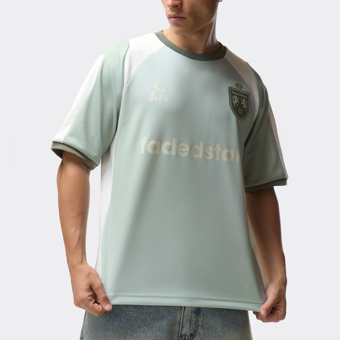 Panelled Football Jersey  |  Sun Fade Matcha