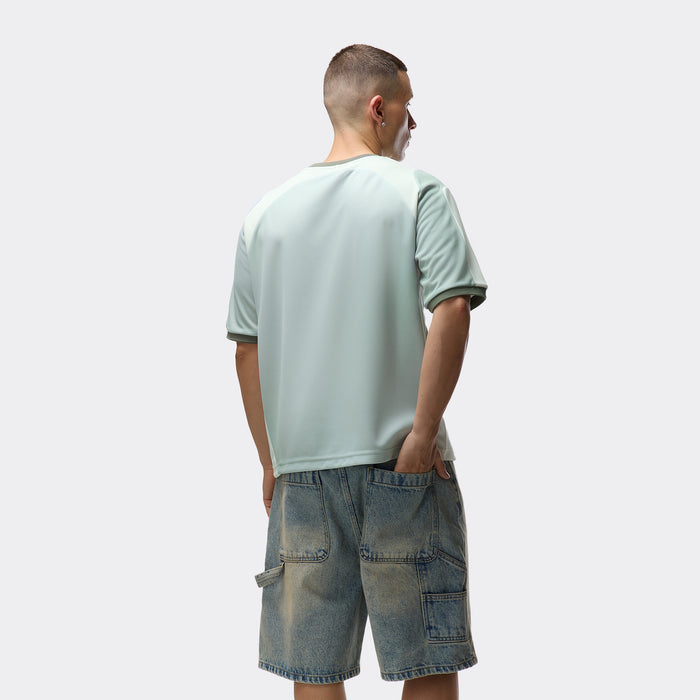 Panelled Football Jersey  |  Sun Fade Matcha