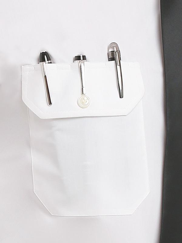 Pilot White Solid Full Sleeve Single Cuff Tailored Fit Classic Formal Blended Shirt