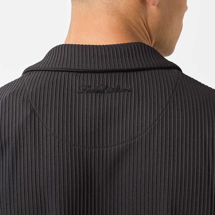 Pleated Shirt Twinset | Black