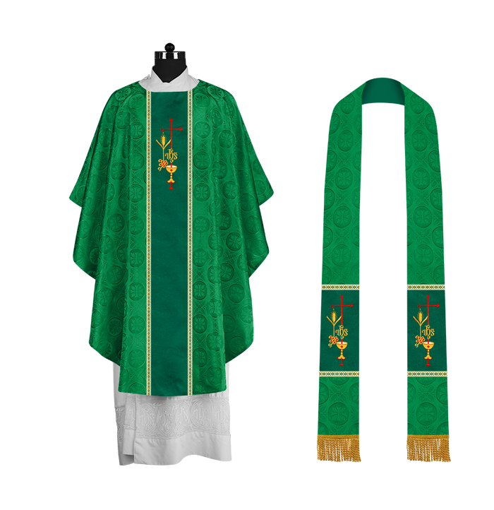 Damask / Eucharistic / Green