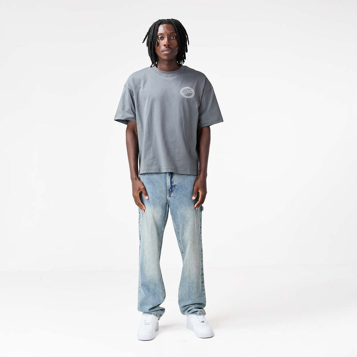 Puff Print Logo T-Shirt | Charcoal Marl