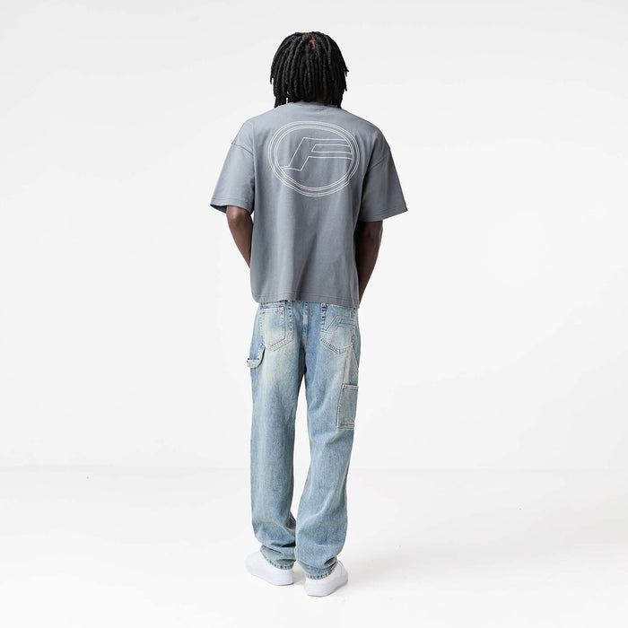 Puff Print Logo T-Shirt | Charcoal Marl