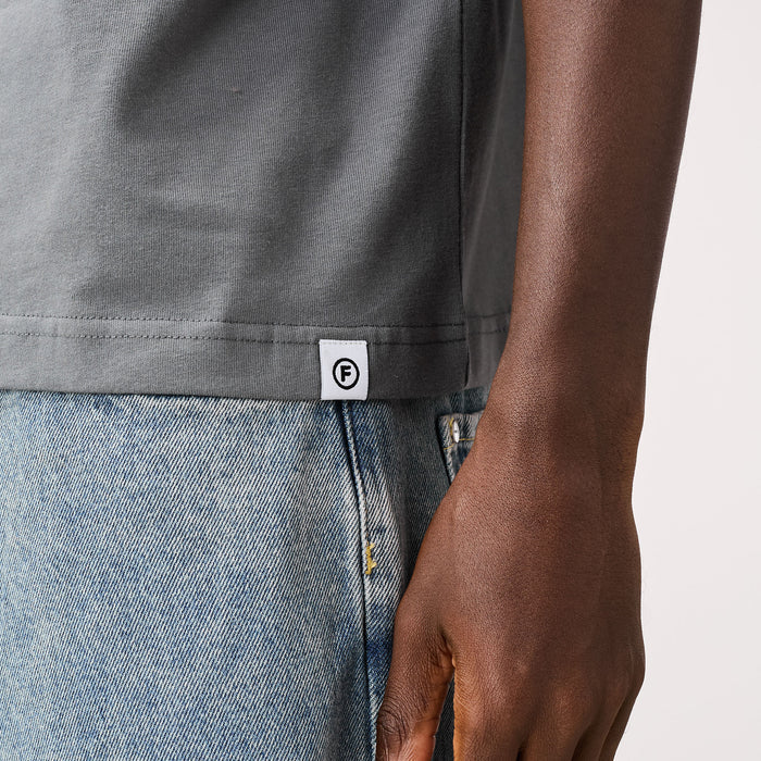 Puff Print Logo T-Shirt | Charcoal Marl