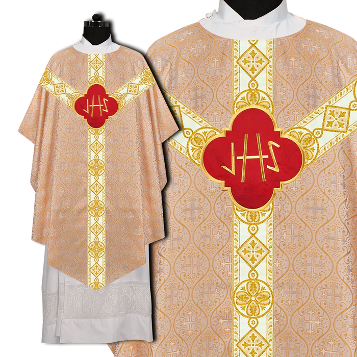 Pugin Chasuble with Intricate Embroidery and Orphrey Details