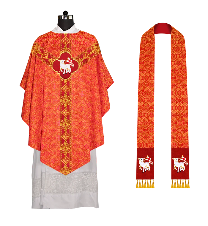 DIAMOND ORPHREY / LAMB / RED