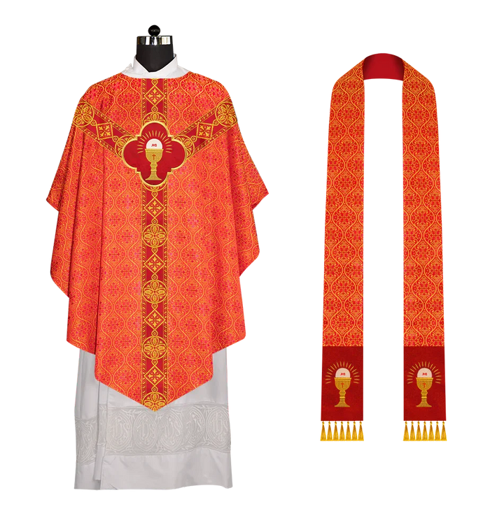 DIAMOND ORPHREY / CHALICE / RED