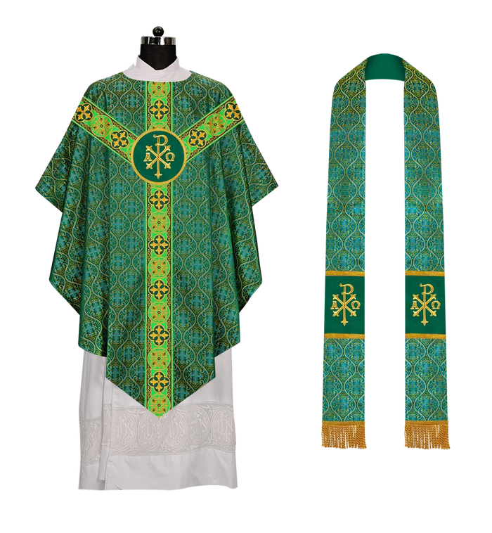 Pugin Style Chasuble with spiritual Motif