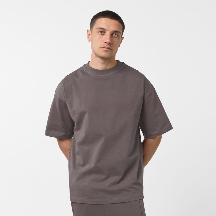 Men's  Walnut Brown  Regular Cotton T-Shirt  FadedStore Front View
