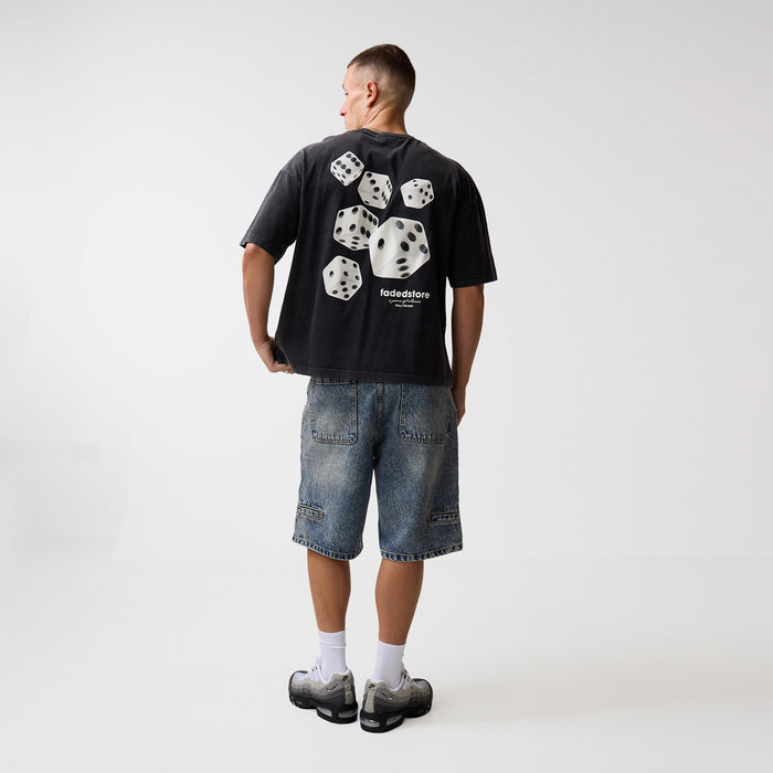 Rolling Dice T-Shirt | Washed Black