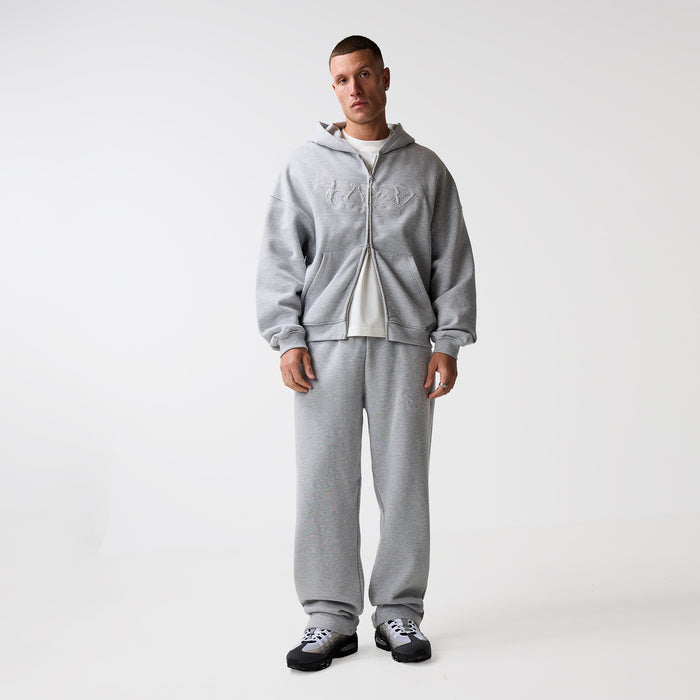 Shadow Full Zip Hoodie | Grey Marl