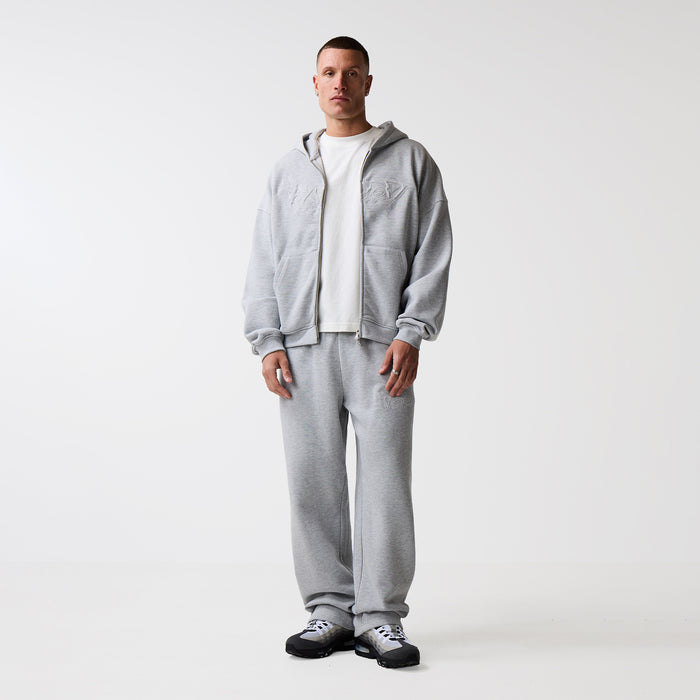 Shadow Full Zip Hoodie | Grey Marl