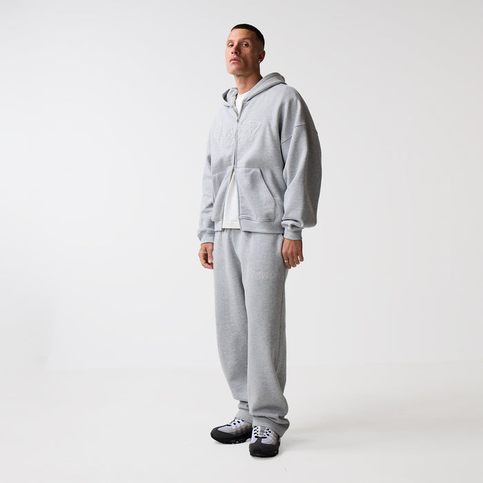 Shadow Full Zip Hoodie | Grey Marl