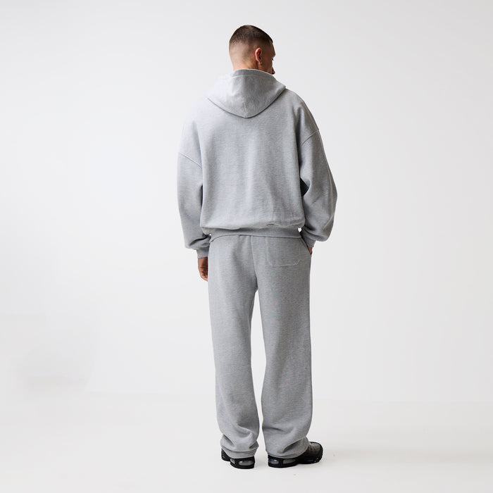 Shadow Full Zip Hoodie | Grey Marl