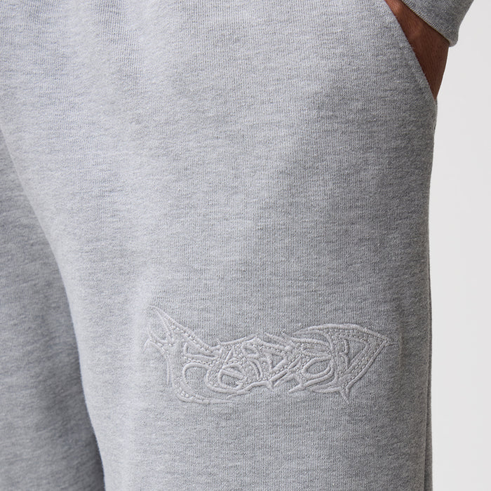 Shadow Loose Fit Open Hem Jogger | Grey Marl