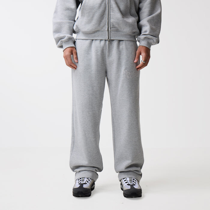 Shadow Loose Fit Open Hem Jogger | Grey Marl