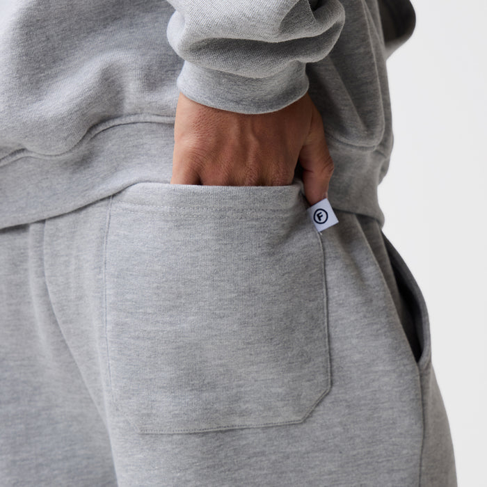 Shadow Loose Fit Open Hem Jogger | Grey Marl