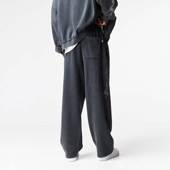 Shadow Loose Fit Open Hem Jogger | Washed Black