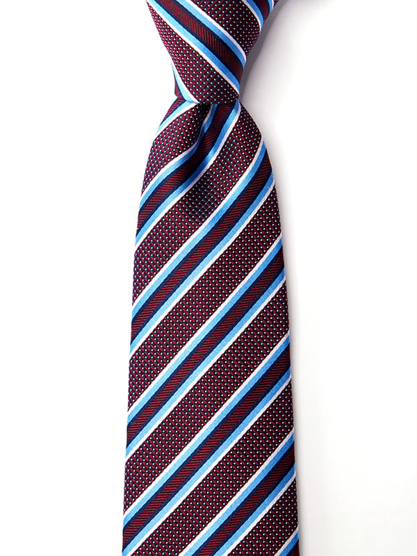 Sicilia Striped Dark Maroon Silk Tie