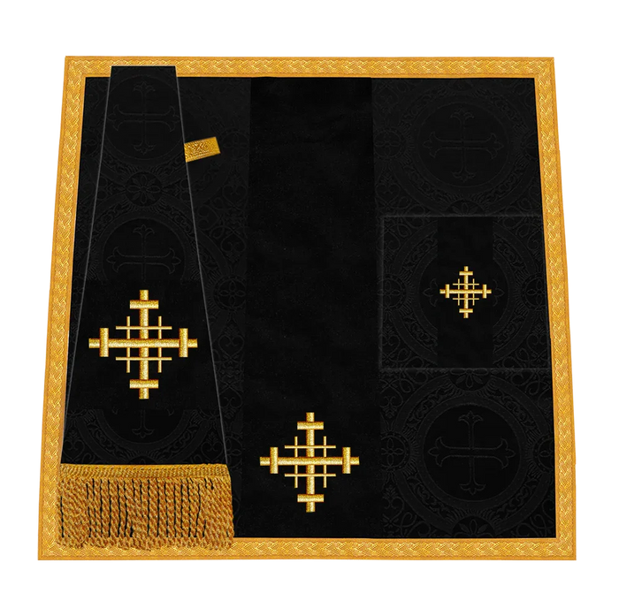 Damask / Jerusalem Cross / Black