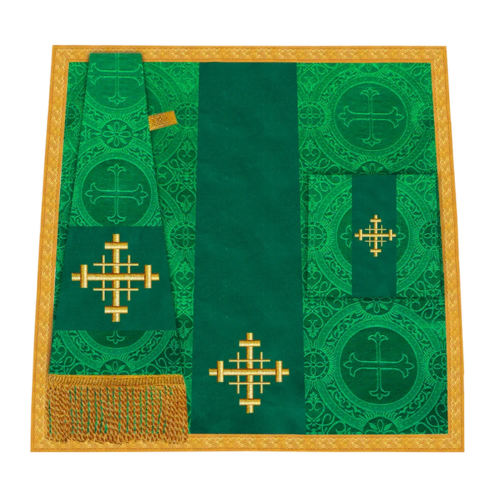 Damask / Jerusalem Cross / Green