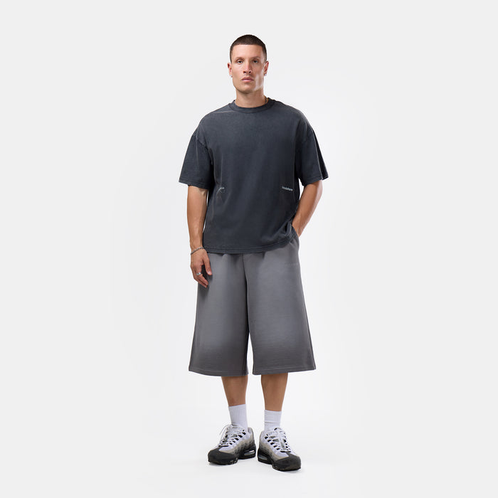 Spray Washed Longline Short | Charcoal
