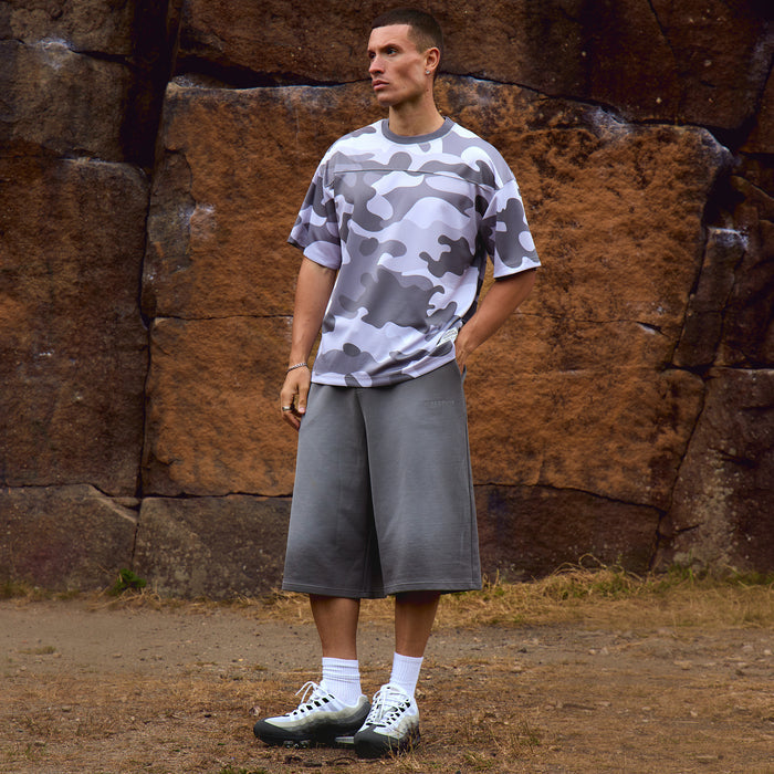 Spray Washed Longline Short | Charcoal