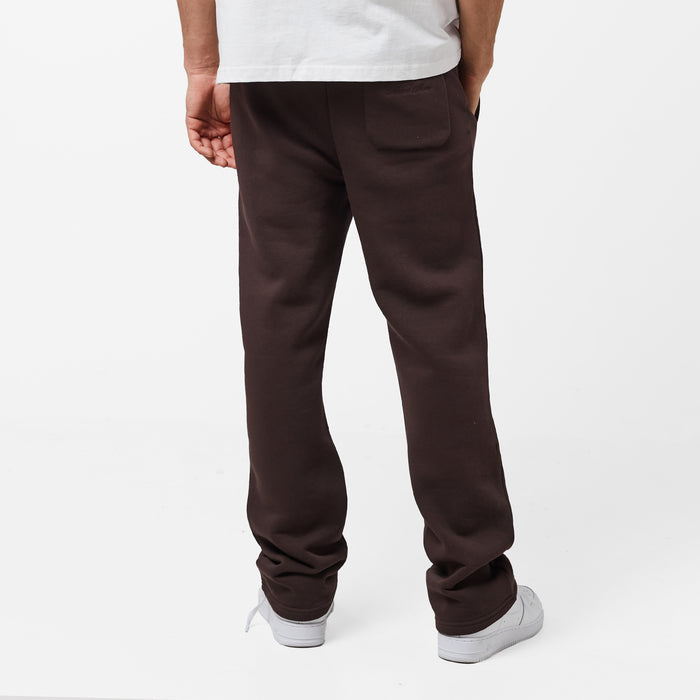 Star Icon Open Hem Jogger | Dark Brown